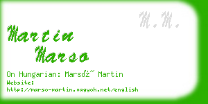 martin marso business card